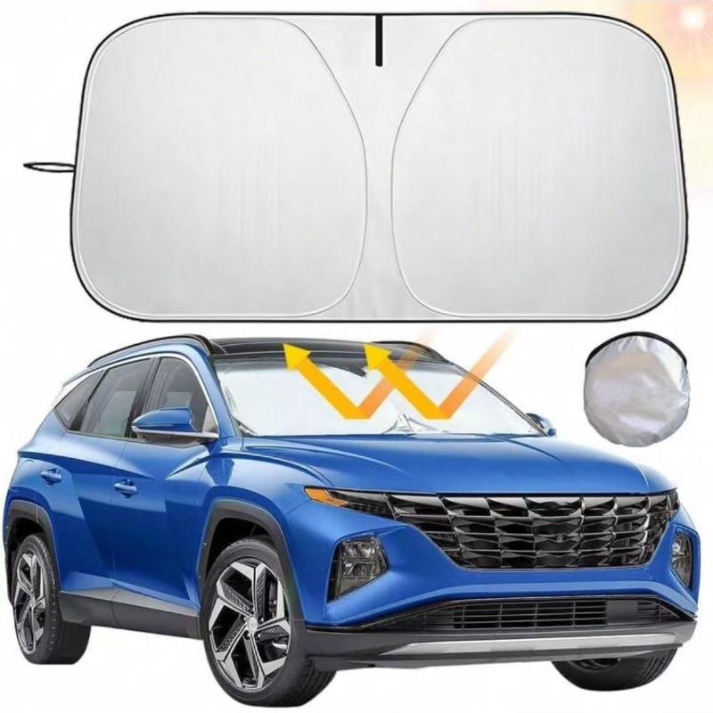 240T Thickened Automotive Glass Sunshade,Thermal Front Window Shade for Interior Accessories Fit for Cars,Trucks,SUVs