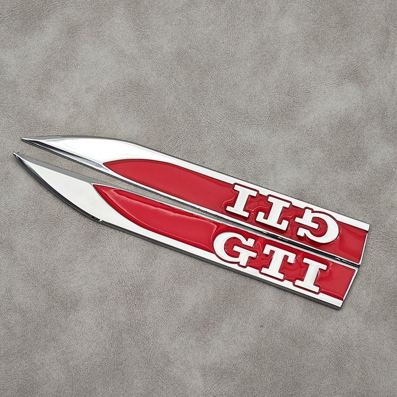 2db/szett 3D Fém Autó Sárvédő Oldalsó Matricák Embléma Jelvény Go-lf Polo Passat Jetta Kiegészítők
