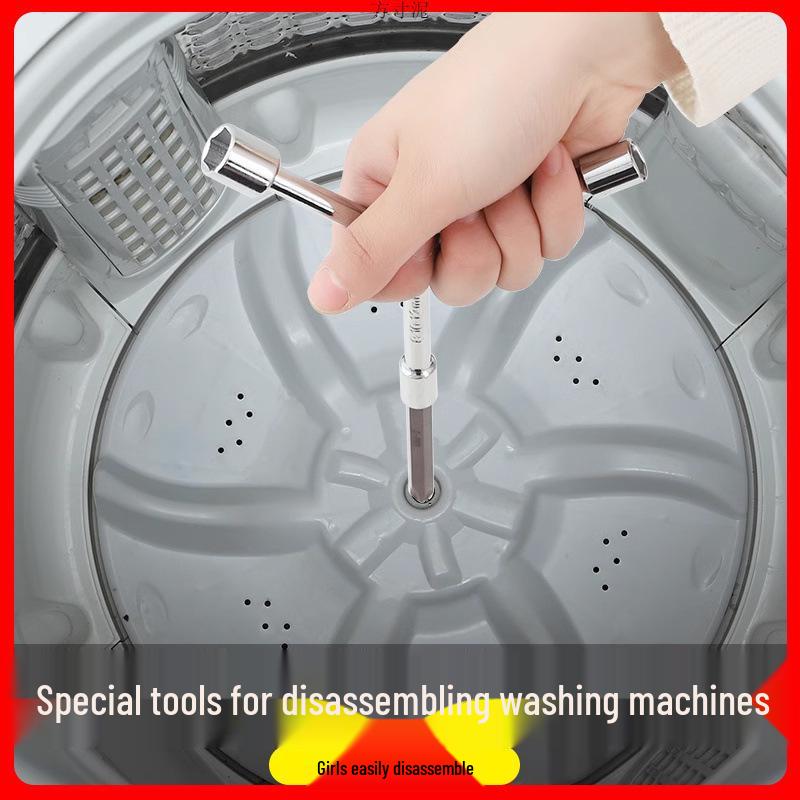 Three-Pronged Multi-Function Screwdriver & Hex Wrench for Washing Machine Disassembly
