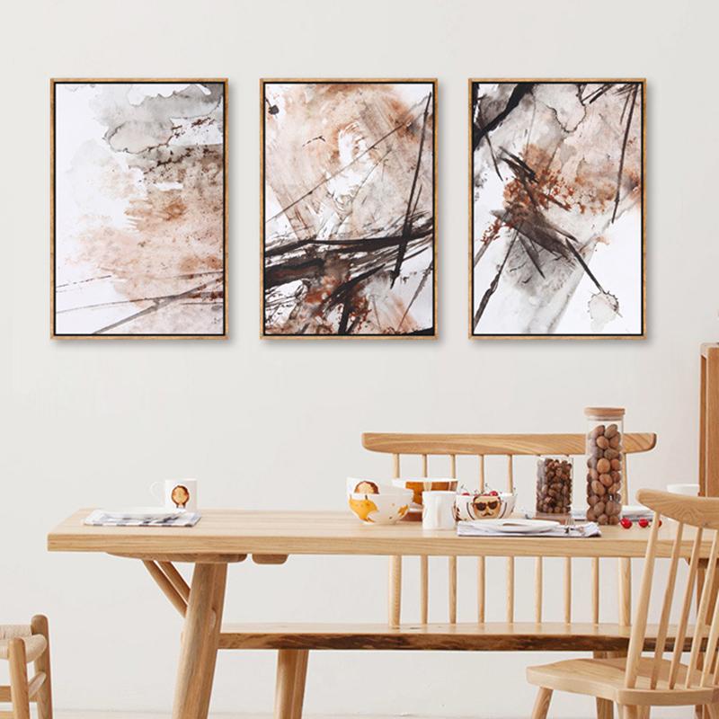 Abstraktní Splash Orange Slavný barevný tisk a plakát pro vchod do obývacího pokoje Severský styl Akvarel Nástěnná malba na plátno