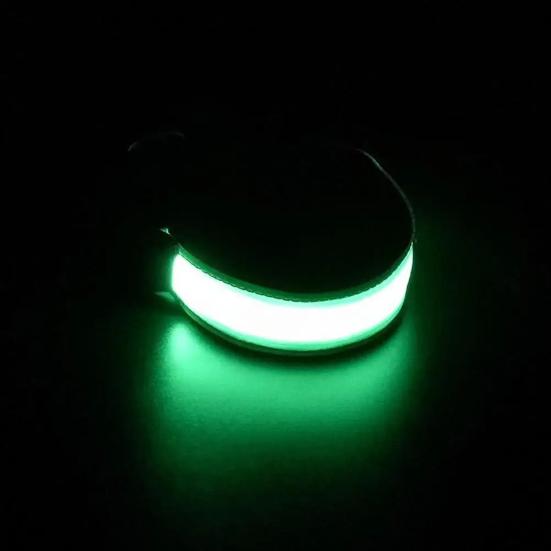 Running Armband Reflective Strips USB Rechargeable Bright Night Light Adjustable LED Band for Cycling Hiking Outdoor Sports Safety Wristband