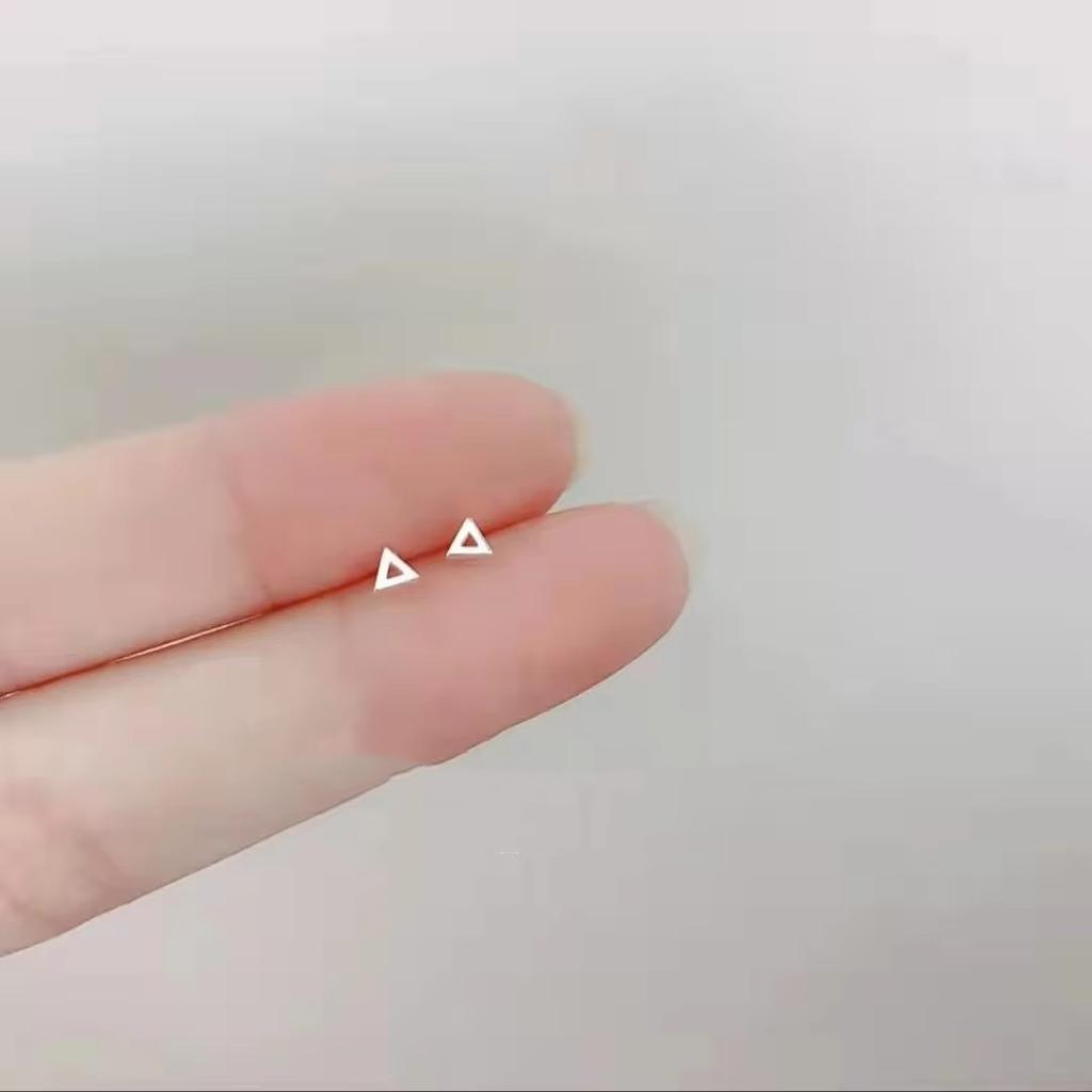 Korean Mini Small Heart Stars Stud Earrings For Women Student Teen Simple Tiny Minimalist Silver Color Ear Piercing Jewelry