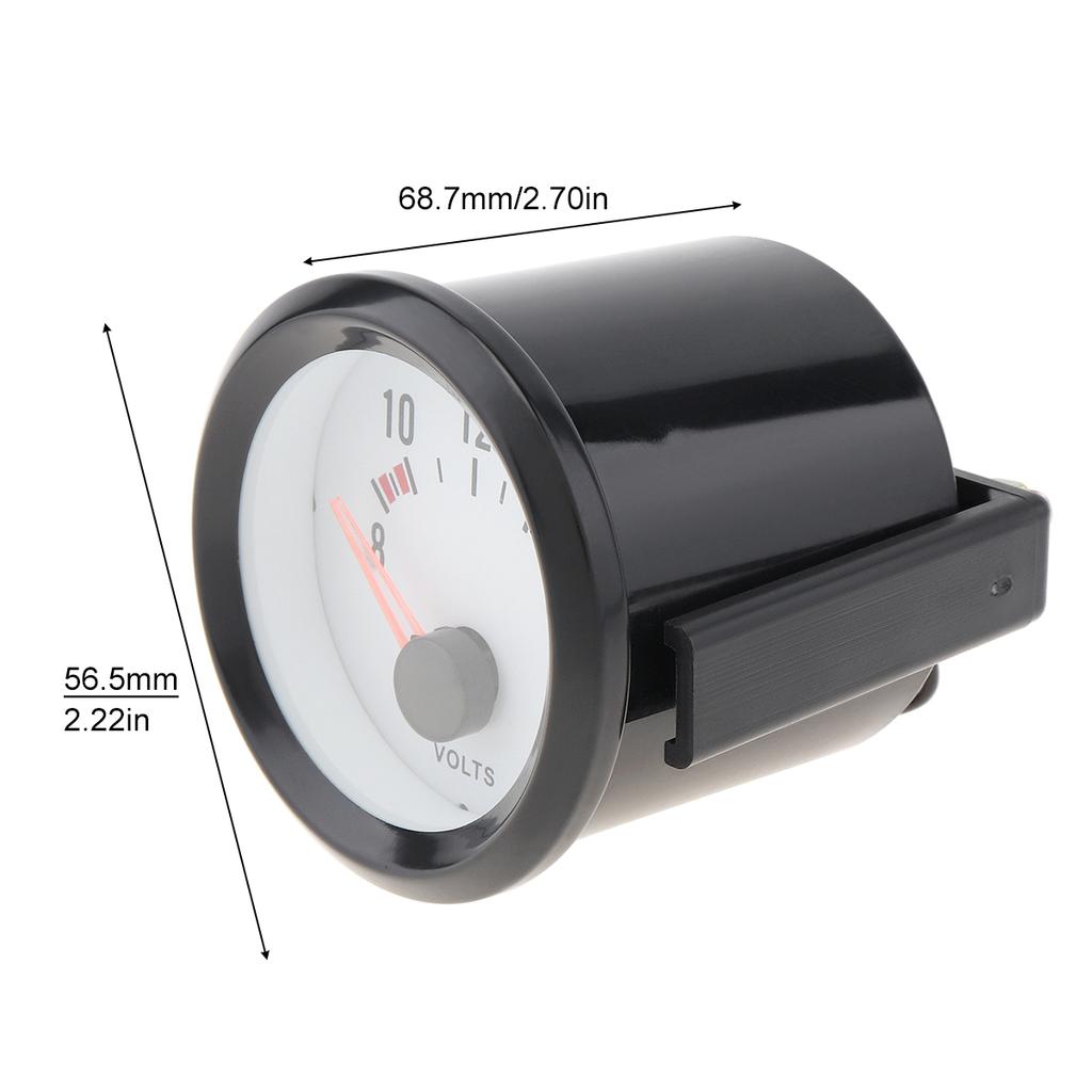 6037BL 2 inch 52mm 8-16V Blue LED Voltage Meter Gauge Voltmeter with Sensor for Car / Boat / Truck / ATVGood product