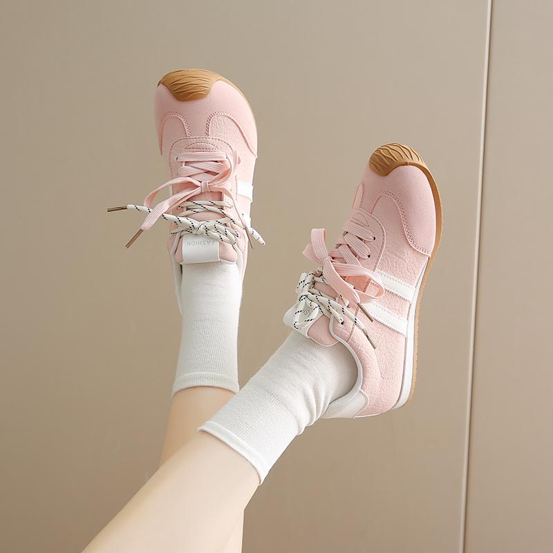 Fashion CRLAYDK Women's Fashion Sneakers Lace Up Yellow Casual Lace up Tennis Flat Shoes Walking Girls Street Style Sports Trainers