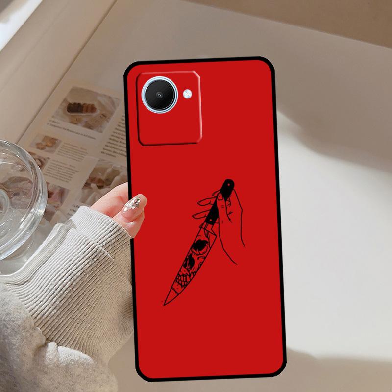 Rote Kritzeleien Ästhetik Zitate Für Realme GT 7 Pro 5 GT 6 6T C67 C61 C55 C53 C51 C21Y C25S C75 10 11 12 13 14 Pro Plus Hülle