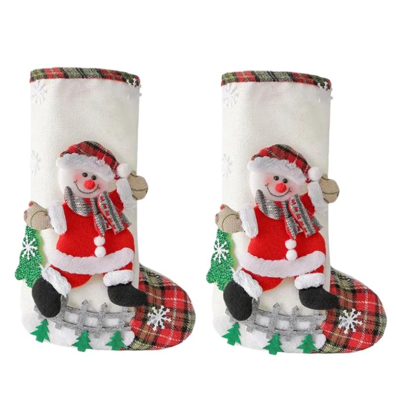 Christmas Stockings Large Capacity Christmas Socks Santa Claus Snowman Christmas Tree Decorative Bag Candy Bags Xmas Gift Bags