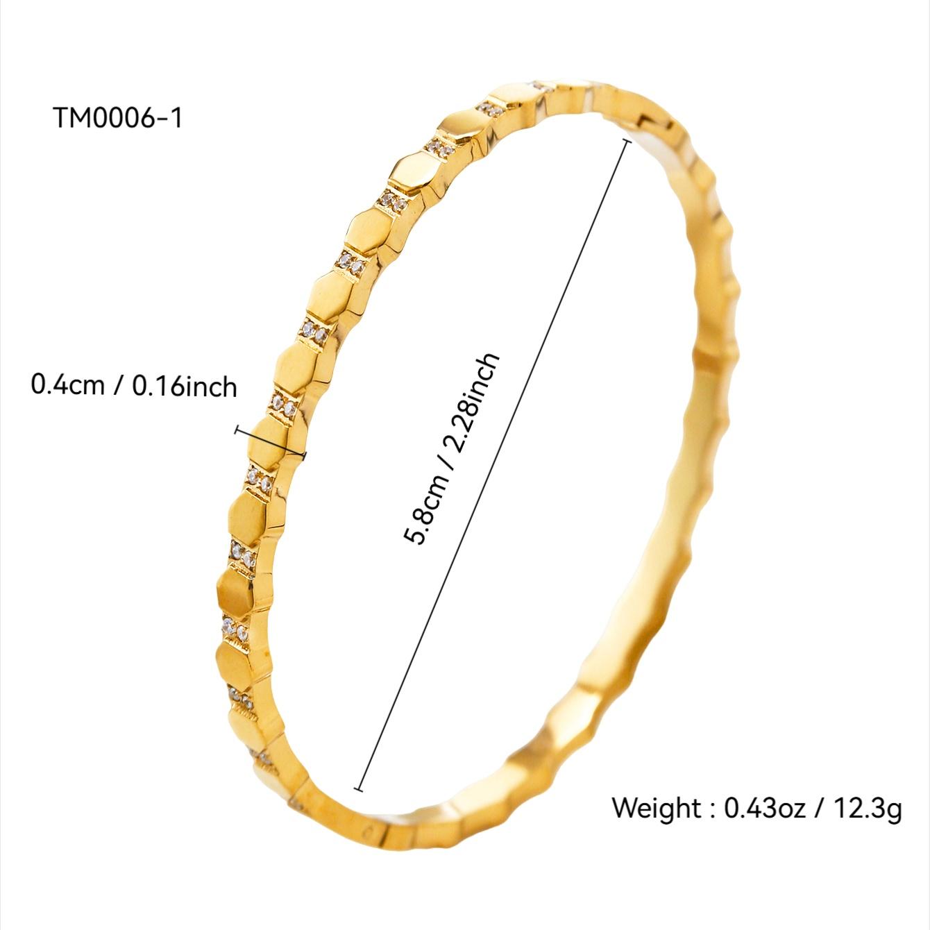 

Модный Простой Премиальный Браслет из Нержавеющей Стали с Покрытием из 18-каратного Золота и Бриллиантами, Клевер, Геометрический Узор, для Женщин