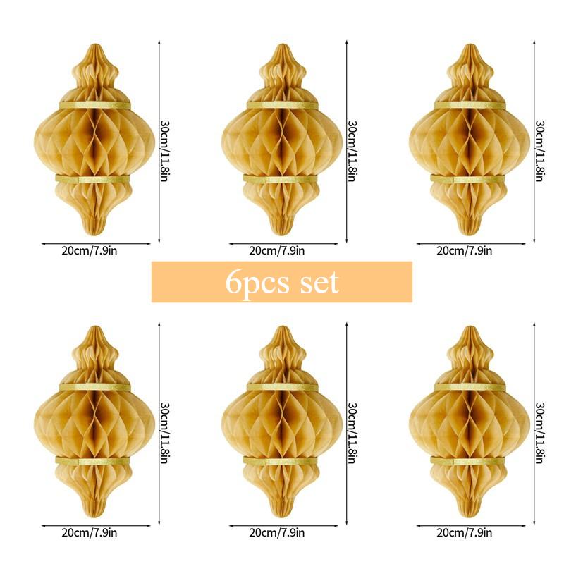 Ramadan Decoration Eid Mubarak Hanging 3D Honeycomb Ramadan Party Tree Pendant Eid DIY Party Decoration Supplies