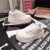 2025 spring and autumn new thick-soled muffin sports big head bread little white shoes children's popular casual board shoes