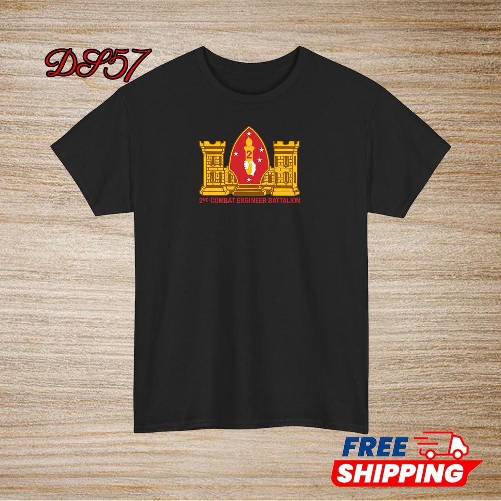 2nd Combat Engineer Battalion USMC Logo T-Shirt S to 5XL Made In USA Unisex T-Shirt XXXL
