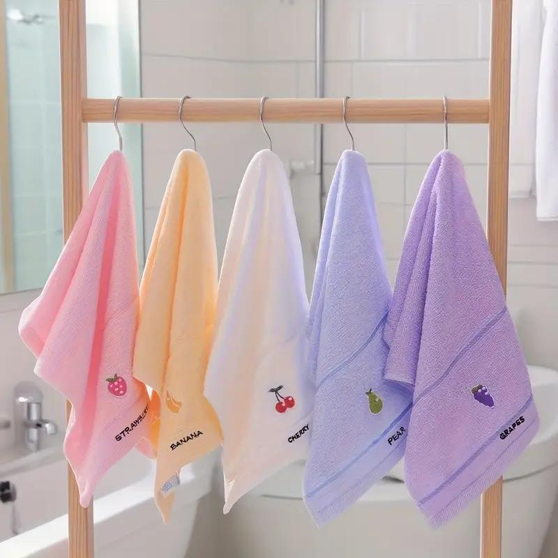 Měkký Vyšívaný Vzor Ovoce Ručník Žakárový Absorpční Zesílený Bavlna Mateřská Škola Dětský Ručník na Obličej