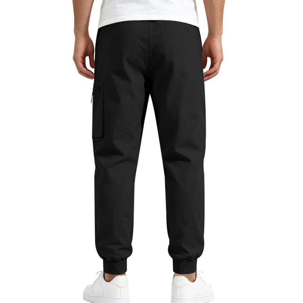 Men's Plus Size Cargo Jogger Pants with Multiple Pockets for Fall Winter