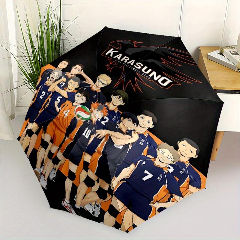 

Haikyuu Team Members Cartoon Umbrella, Portable 3-Fold Compact Umbrella, Suitable for Camping, Hiking and Travel, Ideal Easter Birthday Gift for Famil