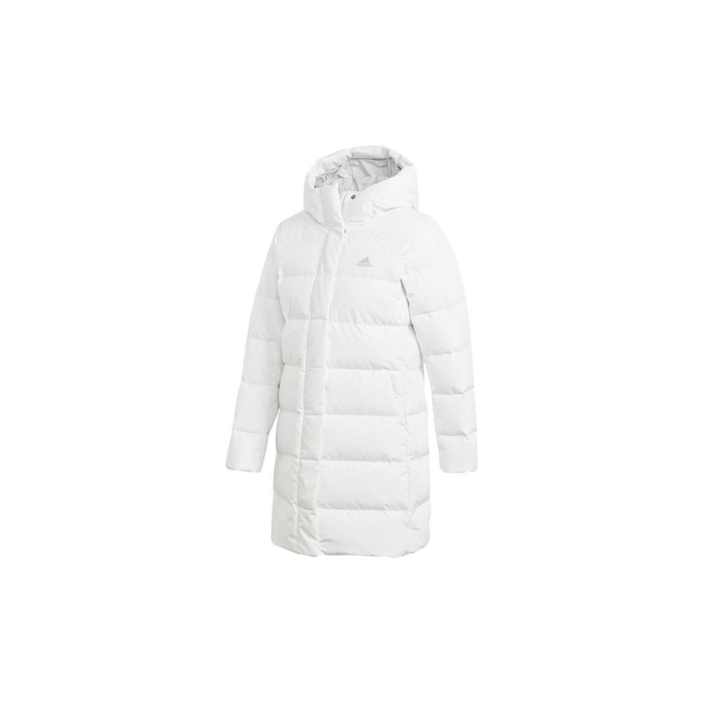 Adidas Manteau Mi-long Doudoune à Capuche Sports Outdoor Hiver Femmes Manteaux Blanc GE9992