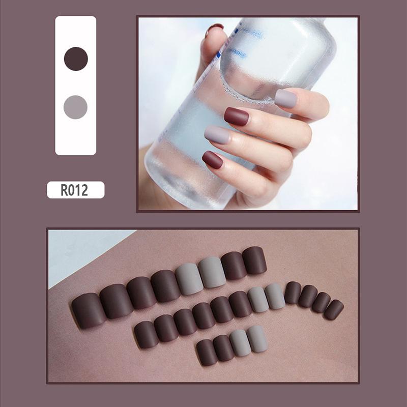 24 Pieces Boxed New Finished Nail Patch Fake Nail Wearable Nail Patch Waterproof