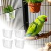 Bird Food Basket Hanging Parrot Vegetable Feeder Basket 4Pcs Bird Cage Food Holder for Parakeets Cockatiels Feeding Supplies