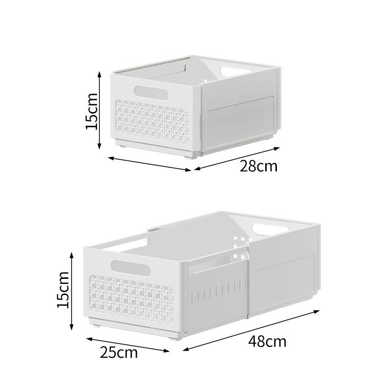 

Бытовая пластиковая складная коробка для хранения Складной ящик Настольный держатель Канцелярские товары Косметика Разное Корзина для хранения Домашнее хранение Extra Large