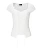 Peullijeunopallou Heren Corset Short Sleeve Top (Ivory)