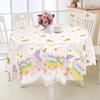 1pc Unicorn Round Tablecloth Disposable Table Cover for Birthday Party Decor Kids Favor Girl Birthday Baby Shower Party Supplies