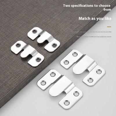 10Pcs Stainless Steel Hanging Buckle Insert Picture Frame Mirror Frame Hanging Picture Buckle Bed Mirror Picture Frame Buckle