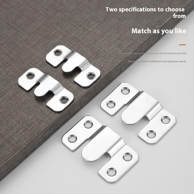 10Pcs Stainless Steel Hanging Buckle Insert Picture Frame Mirror Frame Hanging Picture Buckle Bed Mirror Picture Frame Buckle