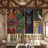 Buddha Statues Wall Decoration Tibetan-style Ethnic Hanging Ornaments Tapestry Wall Hanging Meditation Religion Art Tapestry