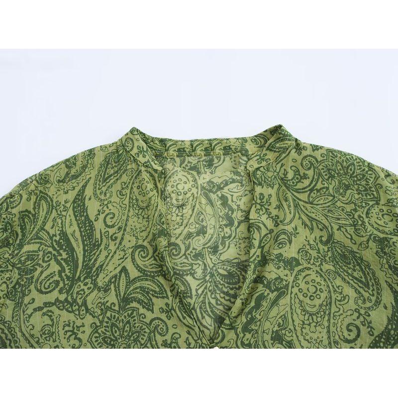 Kaslead New Arrival Women's Fashion Style Metal Color Line Print Shirt Pants 8496708 8512708