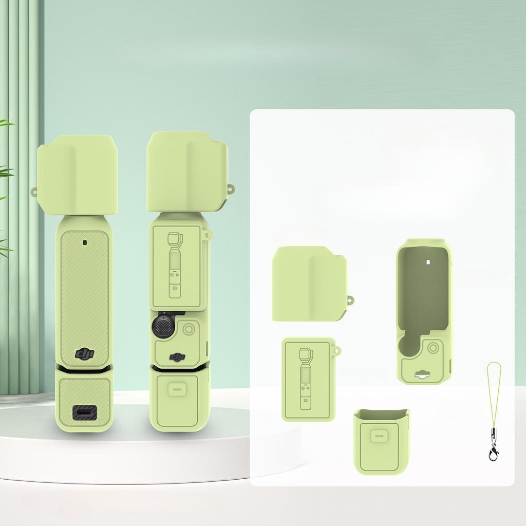 Silikonowe Etui do DJI OSMO Pocket 3 i Akcesoriów Ochrona 360° Jednolity Kolor Różowy Czarny Szary Niebieski