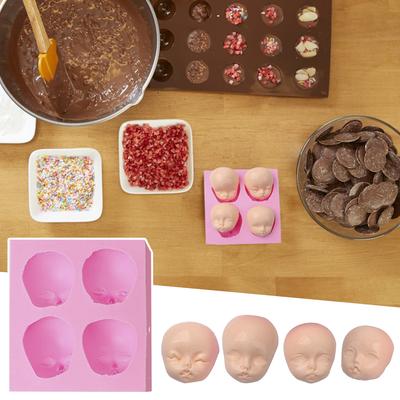 Baby Head Shape Silicone Mold Multipurpose Reusable Sugars DIY Mold For Cakes Decorating Fondant