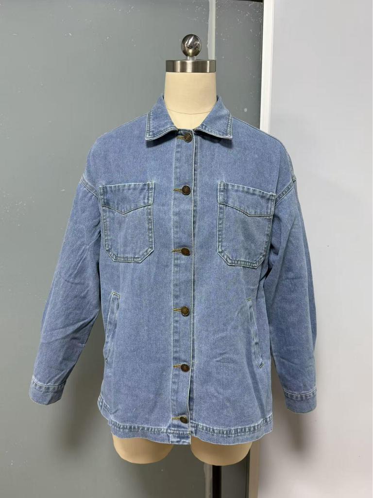 European & American Women's Spring Denim Jacket - Loose Fit