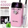 45000RPM electric nail drill with LCD low noise rechargeable nail polisher for polishing gel nail polish.