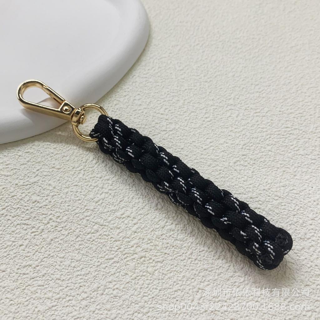 Miu family bag hanging cross-border explosive pure hand-woven pendant colorful fashionable unique shape braided rope car keychain