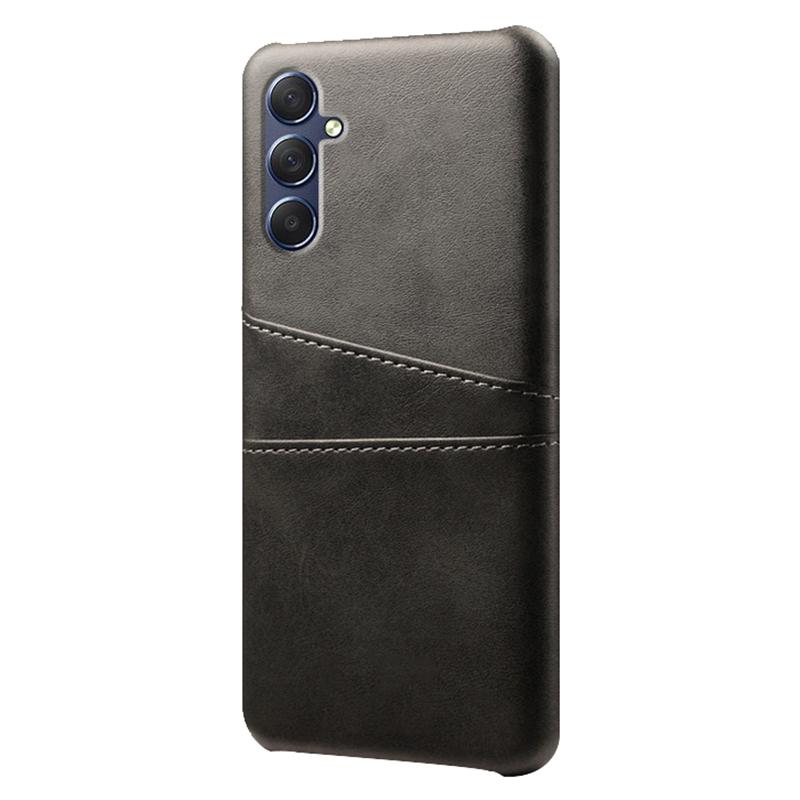 

For Samsung Galaxy A05s 4G Case PU+Hard PC Dual Card Slots Phone Back Protector Black