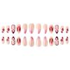 Cherry Blossom Embossed Gold-Plated 3D Press-On Gel Nails - 24 Pieces