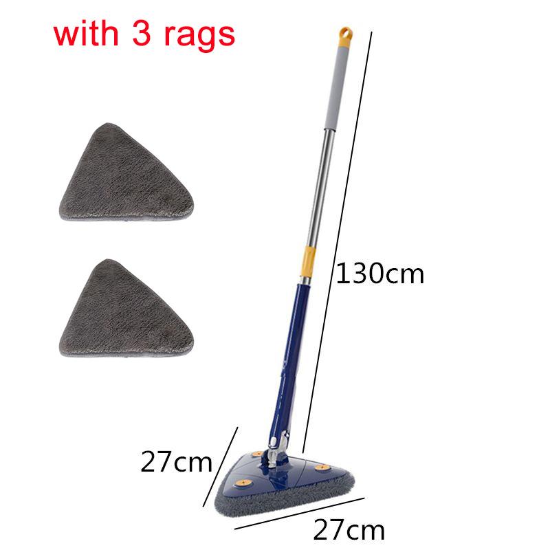 Creative Triangle Mop 360 Rotary Twist Water Squeeze Floor Cleaning Tool Toilet Household Clean Ceiling Corner Cleaning Wall Mop