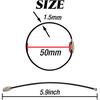 50PCS Black Stainless Steel Wire Keycha Cable, Key Rings, Heavy Duty Luggage Tags Loops Tag Keepers 1.5Mm Twist Barrel (Cable Length: 5.9 Inches)