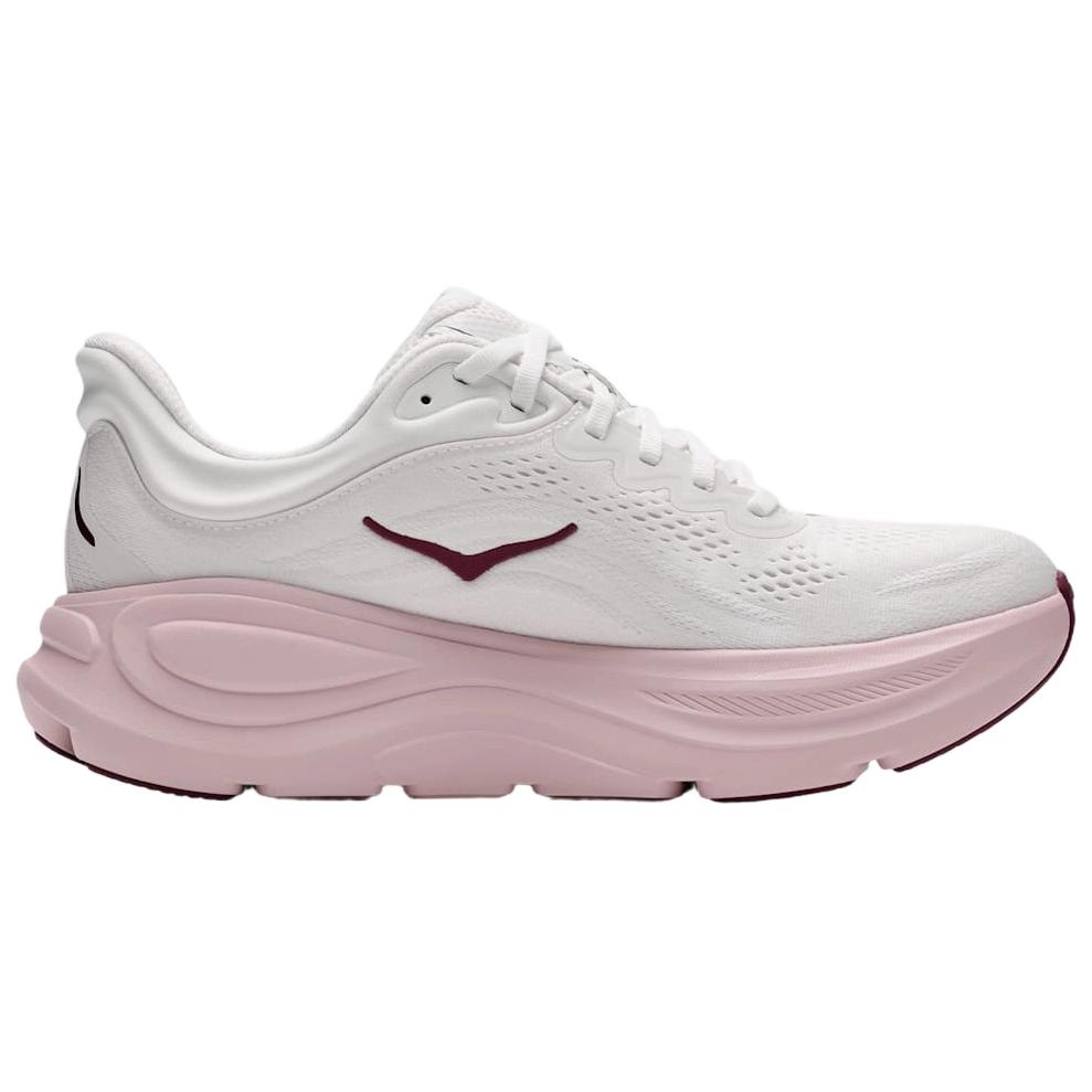 HOKA Bondi 9 Weiß Rosa Opal Damen Sneaker Weiß-&-Rosa-Opal 1162012-WKP