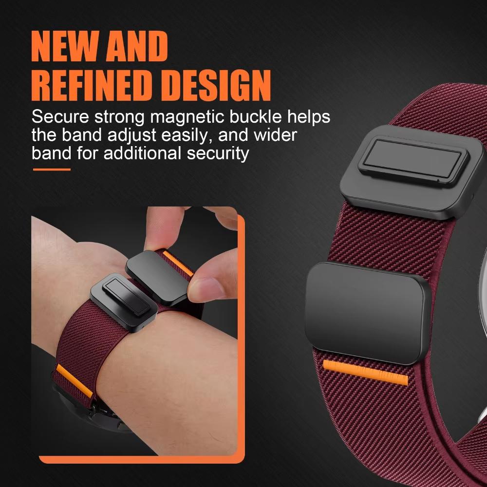 Magnetic Nylon Band For Garmin Fenix 8 7 Pro 7S 6X 6 5Plus Venu 3 Tactix 7 bracelet correa Fenix 8 7x 26mm 22mm Quick Fit Strap