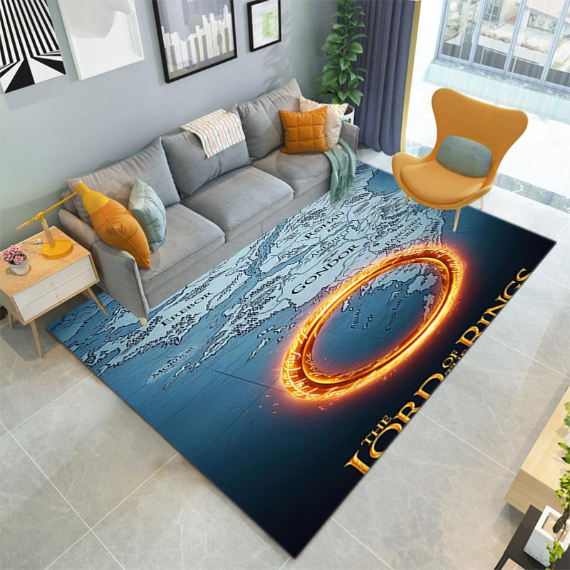 1PC Lord of the Rings Print Rug - home decoration Carpet For Living Room Bedroom Flooring Computer Chair Area Rug