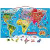 Wooden Magnetic World Puzzle - Janod - 92 Pieces - from 7 Years