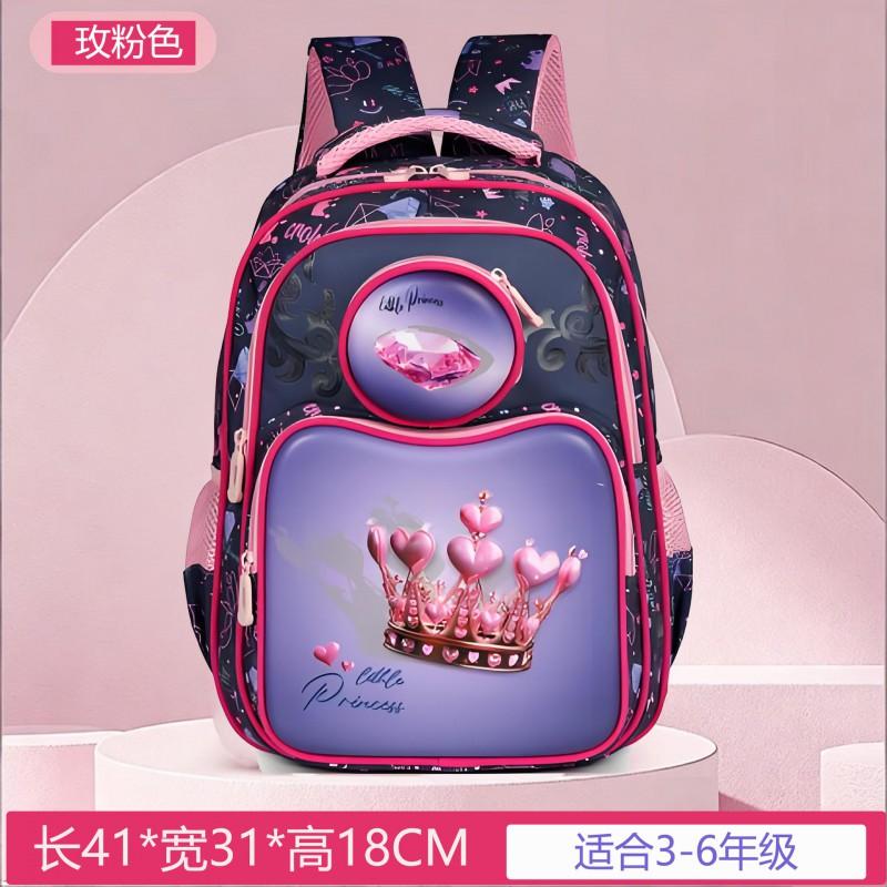 Kids School Backpack Grades 3-4 3D Hard Shell Cartoon Design Lightweight Waterproof Oxford Fabric With Air Cushion Straps