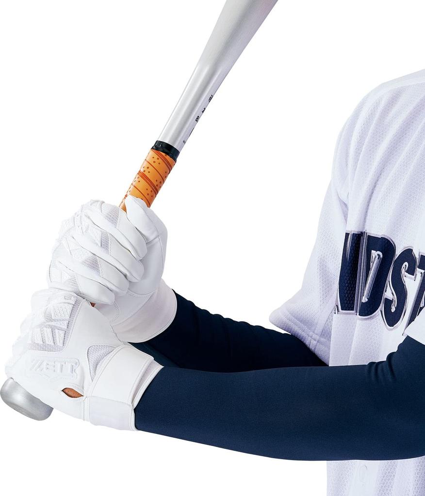 ZETT Neo Status Batting High School Baseball Rules White Size BG798HS Gloves, Ambidextrous, Compliant, (1100), L,