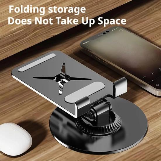 360 Degrees Rotatable Phone Stand Foldable Desktop Holder for Phone Multi-angle Phone Holder with Non-Slip Base