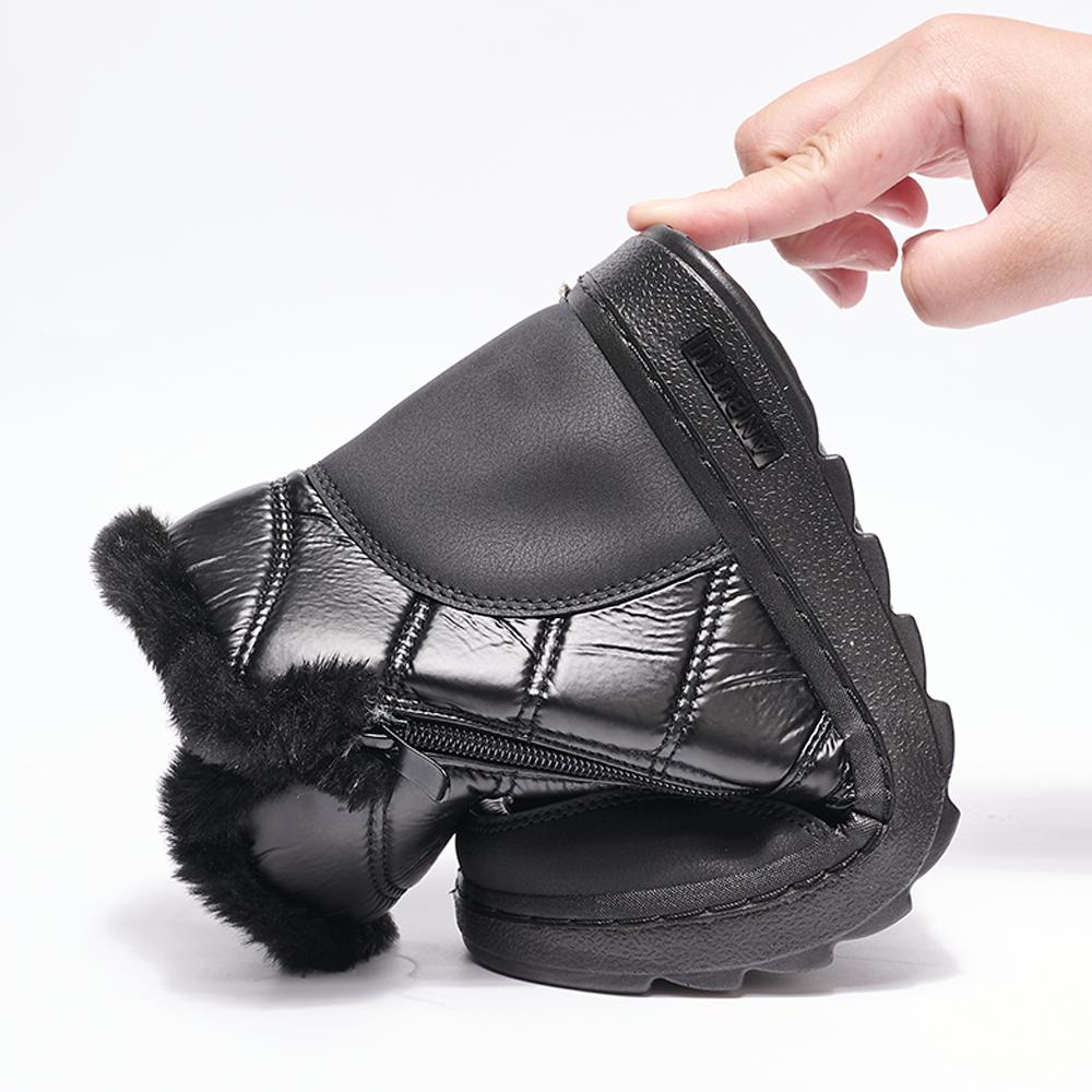 Stivali da neve da donna Stivaletti in pelliccia calda Stivali invernali impermeabili in peluche da donna Antilsip Stivali da donna alla moda Stivali slip-on con plateau