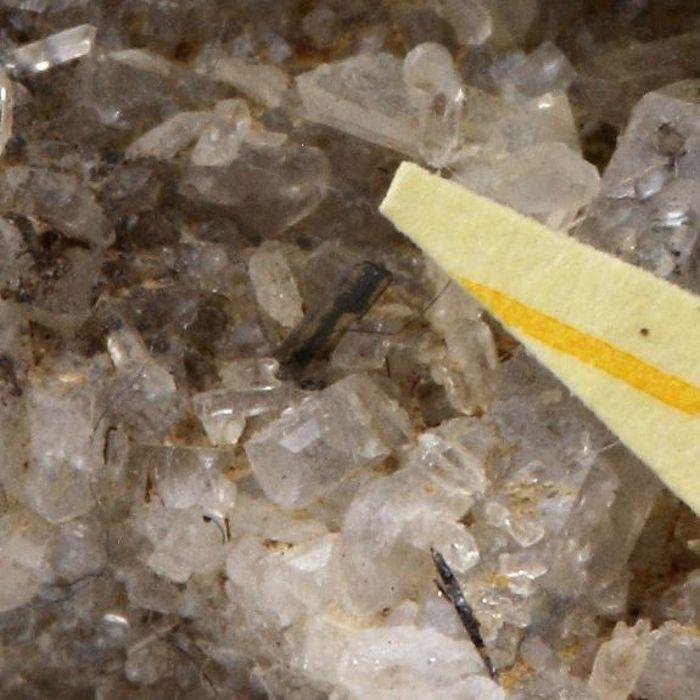 Brookite, Quartz, Calcite 201.1 carats