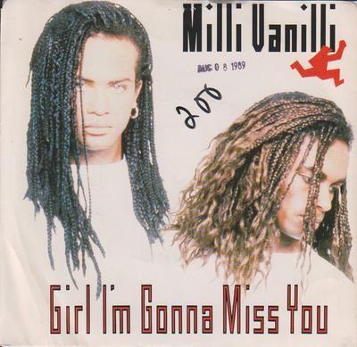 Disco de 7 pulgadas MILLI VANILLI Girl Im Gonna Miss You AS19870 Arista 1989 Canadá Dance Electrónica Usado