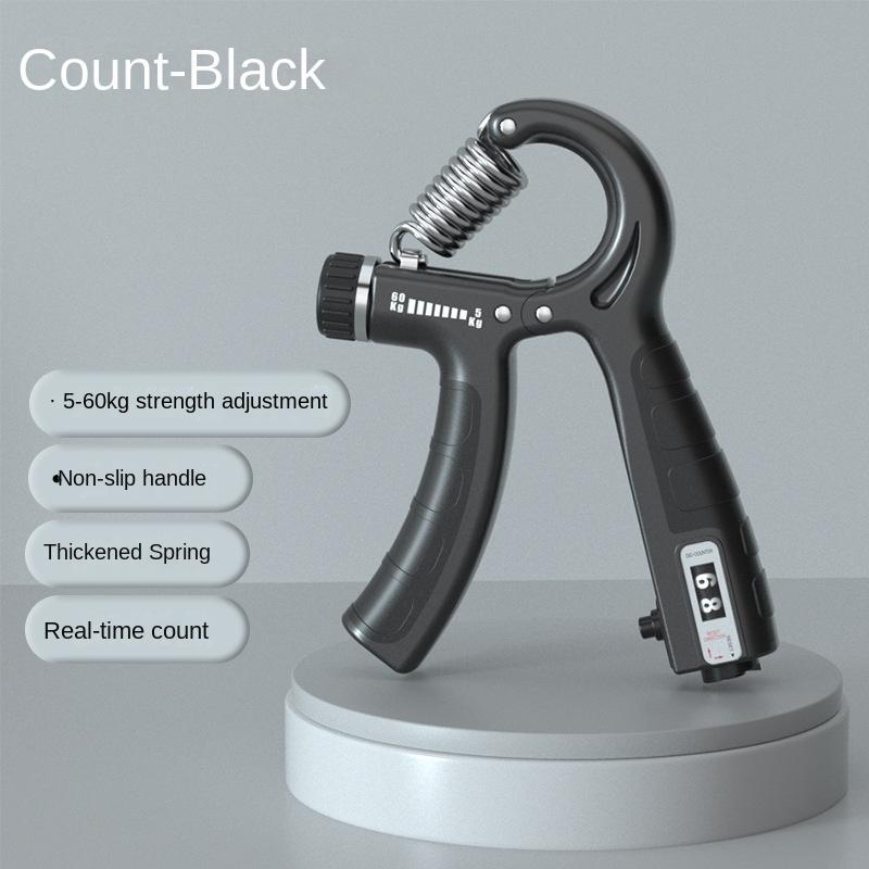 Rubber Coated Fitness Adjustable Size - Finger Count Exerciser Hand-Muscle Developer Spring Grip