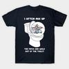 Quirky Toilet‑Rat Funny‑Offbeat‑Slogan‑Meme Unisex Cotton T‑Shirt