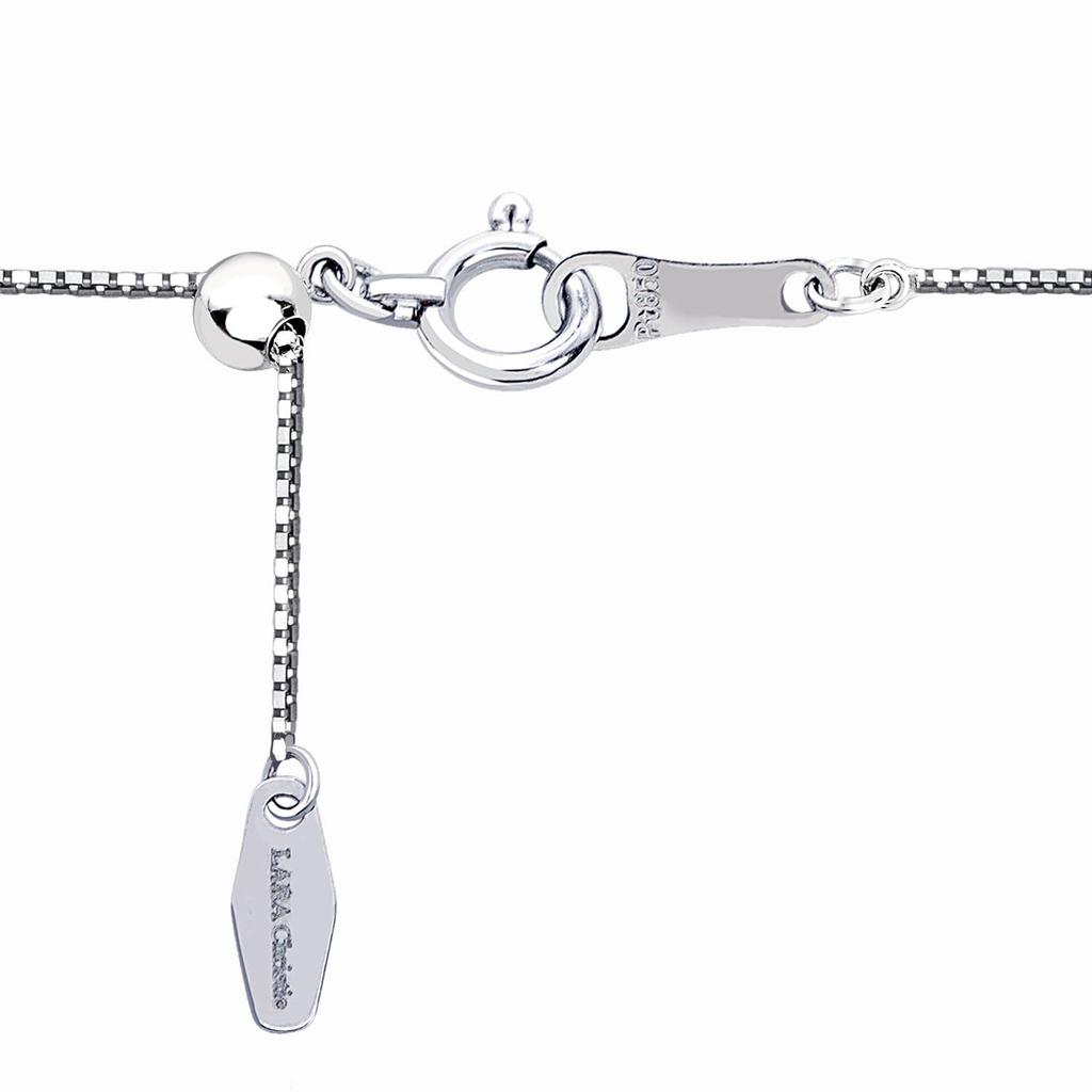 Lara Christie Platinum Chain Approximately Up To Adjustable Necklace, Pt850, Venetian, 0.68mm Wide, 2.04g, 45cm, Length, Lc97-0058