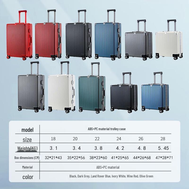 Oumanfei Aluminum Frame Hardshell Luggage with Cup Holder